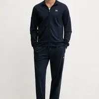 Bavlněná tepláková souprava EA7 Emporio Armani pánská, tmavomodrá barva, AF13512.7M000907