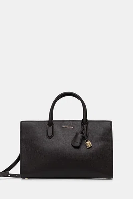 Kožená kabelka MICHAEL Michael Kors zelená barva, 30F4GETS2L