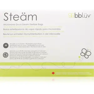 BBLÜV Steäm sterilizační sáčky do mikrovlnné trouby 24 x 21 cm 6 ks