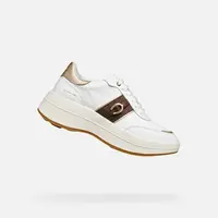 White women's sneakers Geox Spherica ECUB-3 - Women's