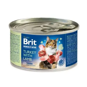 Brit Premium Cat by Nature konzerva Turkey & Lamb 200 g | Konzerva pre mačky