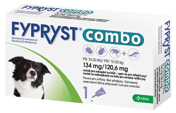 FYPRYST Combo 134 mg/120,6 mg Psy 10-20 kg 1.34 ml
