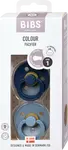 BIBS Colour Cumlíky z prírodného kaučuku - veľkosť 1, Deep Space/Petrol, 2 ks