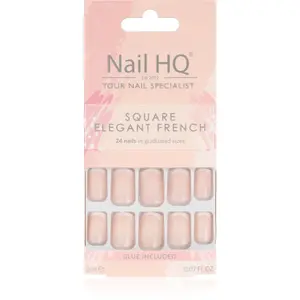 Nail HQ Square umelé nechty Elegant French 24 ks