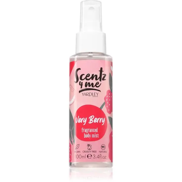 Yardley Scentz 4 Me Very Berry telová hmla pre ženy 100 ml