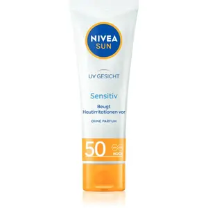 NIVEA SUN Sensitive ochranný pleťový krém pre citlivú pleť SPF 50 50 ml