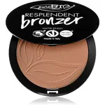 puroBIO Cosmetics Resplendent bronzer s matným efektom odtieň 05 Warm Brown 9 g