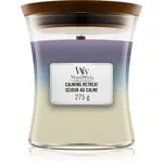 Woodwick Trilogy Calming Retreat vonná sviečka s dreveným knotom 275 g