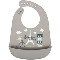 Canpol babies Bonjour Paris Bibs podbradníček Beige 1 ks