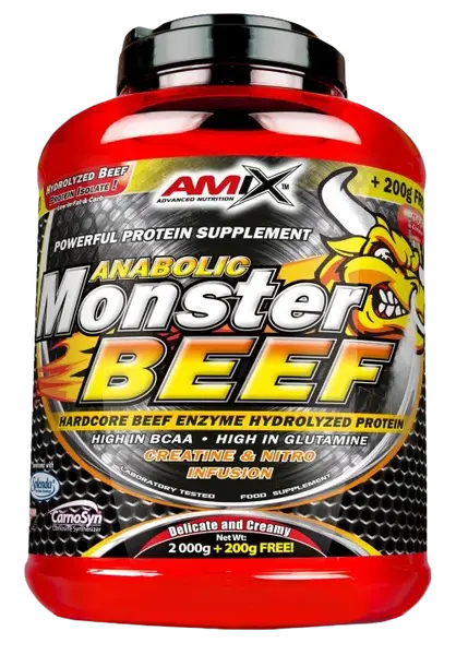AMIX Anabolický Monster BEEF s 90% bielkovín, čokoládový. 2200 g
