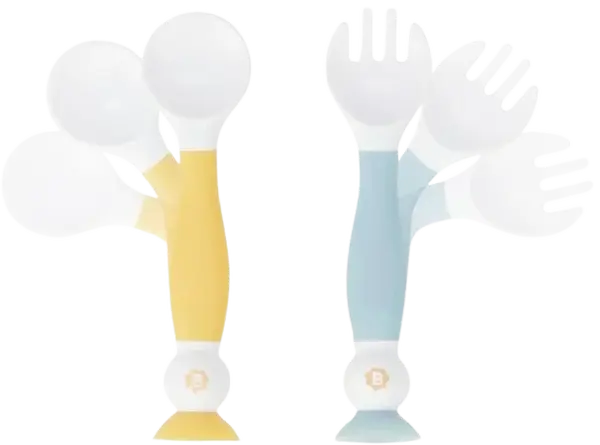 BADABULLE Ohybná lyžička s vidličkou 2 ks