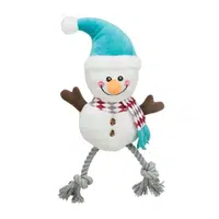 Xmas SNOWMAN, plyš/bavlna, 41 cm