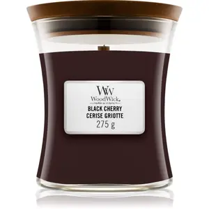 Woodwick Black Cherry vonná sviečka s dreveným knotom 275 g