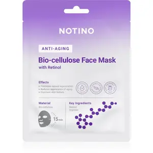 Notino Anti-Aging Bio-Cellulose Face Mask with Retinol protivrásková plátenná maska 25 g