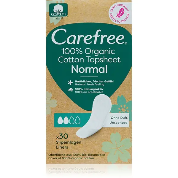 Carefree Organic Cotton Normal slipové vložky 30 ks