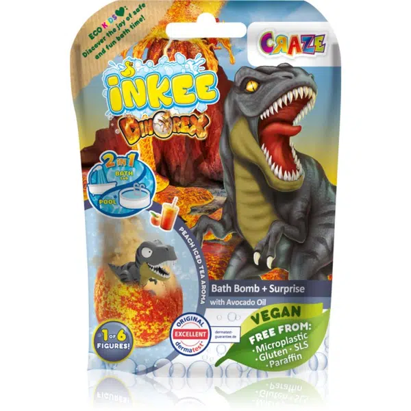 Craze INKEE Dino bomba do kúpeľa s prekvapením 1 ks
