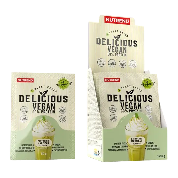 Nutrend DELICIOUS VEGAN PROTEIN, pistácia + marcipán