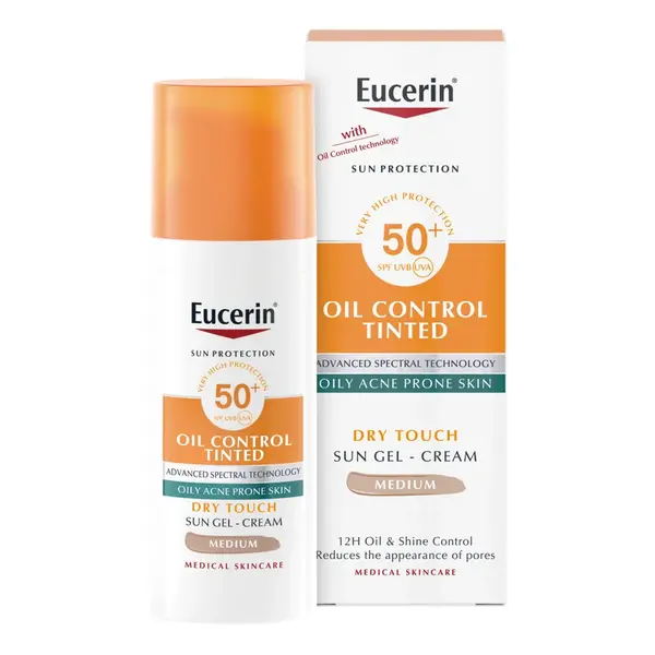 Eucerin SUN Dry Touch OIL CONTROL (stredne tmavý) SPF 50+
