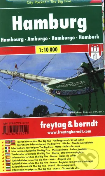 Hamburg 1:10 000 (Mapa mesta-vrecková)