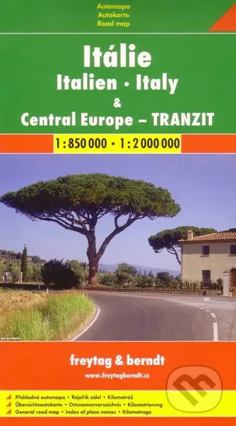 Itálie, Central Europe - tranzit 1:850 000  1:2 000 000