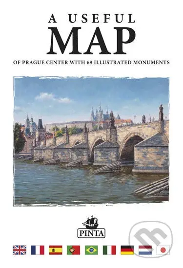 A USEFUL MAP (Praktická mapa centra Prahy s 69 ilustracemi historických památek (stříbrná))