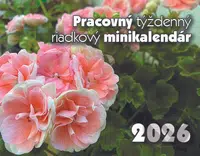 Pracovný týždenný riadkový minikalendár 2026 (Stolový kalendár)