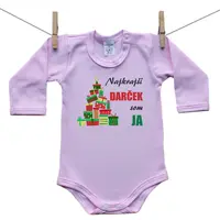 Boodyy Body s dlhým rukávom Najkrajší darček som ja (ružové) 80 (9-12 mesiacov)