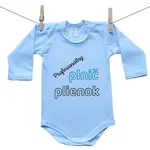 Boodyy Modré body s dlhým rukávom Profesionálny plnič plienok 86 (12-18 mesiacov)