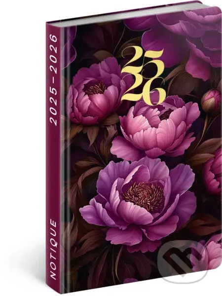 NOTIQUE 18měsíční diář Petito – Fialové květy 2025/2026