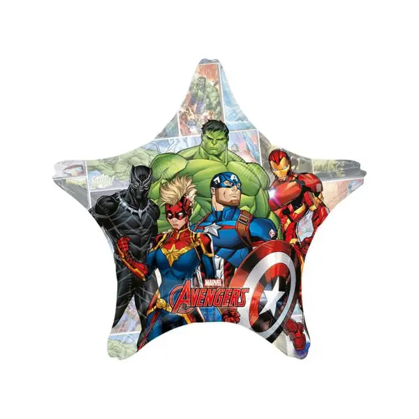Amscan Fóliový balón hviezda Avengers Power Unite 71cm