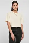 Women's short oversized t-shirt whitesand
