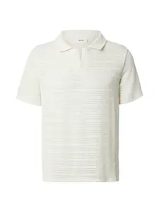 DAN FOX APPAREL Tričko 'Jon'  šedobiela