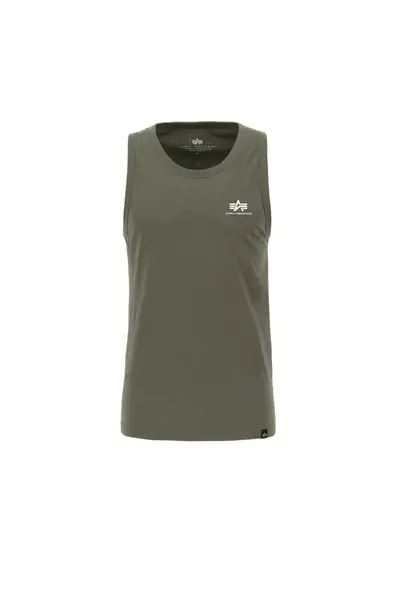 ALPHA INDUSTRIES Tričko  olivová / biela