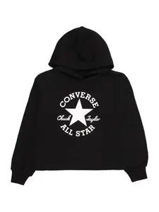 CONVERSE Mikina  čierna / biela