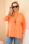 Dámská plus size asymetrická halenka s náhrdelníkem