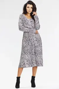 Awama Woman's Dress A666 White/Black