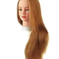 Cvičná hlava s přírodními vlasy Sibel Julie - blond, 40-60 cm (0040601) + dárek zdarma