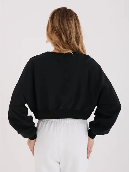 Čierna crop mikina Malibu