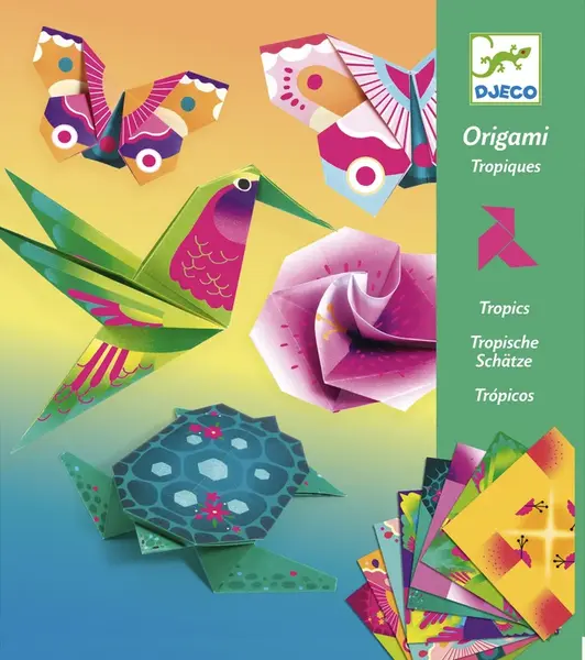 Origami neonové Tropy