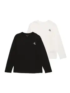 Calvin Klein Jeans Tričko  čierna / biela
