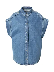 IRO Blúzka  modrá denim