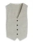 TOM TAILOR DENIM Vesta  čierna / biela