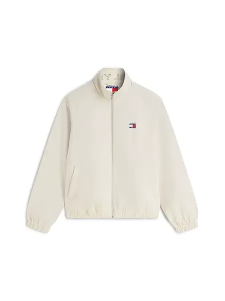 Tommy Jeans Prechodná bunda 'Zip-thru'  béžová / červená / biela