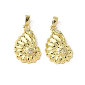 Brass Micro Pave Cubic Zirconia Pendants