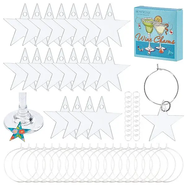DIY Blank Wine Glass Charm Making Kit
