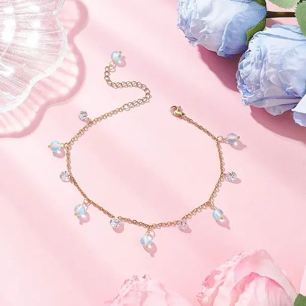304 Stainless Steel Link Chain Anklets