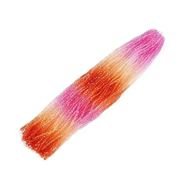 Gradient Color Baking Paint Glass Bead Strands