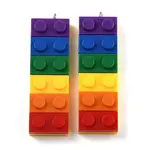 Rainbow Opaque Acrylic Pendants
