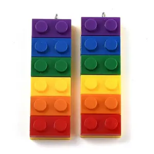 Rainbow Opaque Acrylic Pendants