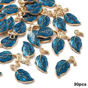30Pcs Alloy Enamel Pendants